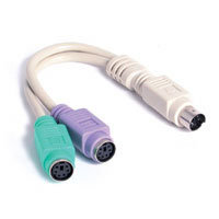 6 in. IBM PS/2 Keyboard/Mouse Y-Splitter Cable