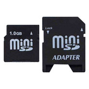 1GB 11p MiniSD Mini Secure Digital Card w/ Adapte