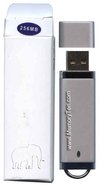 256MB USB 2.0 FlashDrive Rectangular w/ cap silve