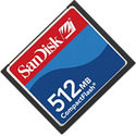 Sandisk 512MB SDCFB-512 or SDCFJ-512 CF Compact F