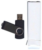 4GB USB 2.0 FlashDrive 33.8/12.8 MB/s Swivel Blac