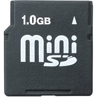 1GB 11p MiniSD Mini Secure Digital Card w/ Adapte