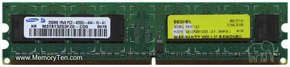 256MB 240p PC2-4200 CL4 8c 32x8 DDR2-533 DIMM T00