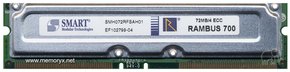 64MB 184p PC700-45 4d ECC RDRAM RIMM, Smart, BAA