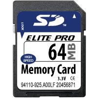 64MB 9p SD Secure Digital Card, SanDisk, BQI, SDS
