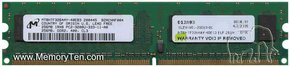 256MB 240p PC2-3200 CL3 8c 32x8 DDR2-400 DIMM T00