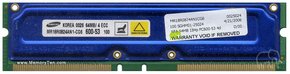 64MB 184p PC600-53 4d ECC RDRAM RIMM, Toshiba, AR