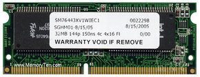 32MB 144p 150ns 4c 4x16 Flash SODIMM, Smart, BGD