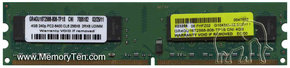 4GB 240p PC2-6400 CL6 16c 256x8 DDR2-800 DIMM, ET