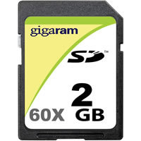 2GB 9p SD Secure Digital Card 104/21x Without Lab