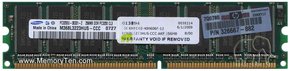 256MB 184p PC3200 CL3 8c 32x8 1Rx8 1.8V DDR400 DI