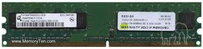 512MB 240p PC2-5300 CL5 8c 64x8 DDR2-667 DIMM T00