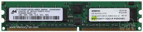 1GB 184p PC3200 CL3 18c 128x4 Registered ECC DDR 