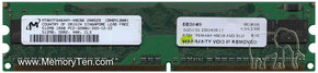 512MB 240p PC2-3200 CL3 8c 64x8 DDR2-400 DIMM T00