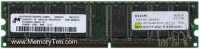 256MB 184p PC3200 CL3 8c 32x8 DDR400 1Rx8 1.8V UD