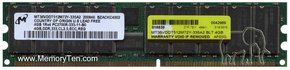 4GB 184p PC2700 CL2.5 36c 256x4 DDR333 2Rx4 2.5V 