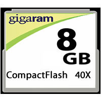 8GB 50p CF CompactFLash Card 60x, CBK