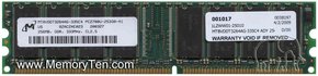 256MB 184p PC2700 CL2.5 8c 32x8 DDR DIMM T001 RFB