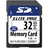 32MB 9p SD Secure Digital Card, PQI, BQH