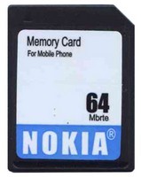 64MB 7p MMC MultiMedia Card with Label Bulk, Noki