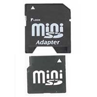4GB MiniSD Mini Secure Digital Card with adapter,