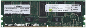 256MB 184p PC1600 CL2 9c 32x8 Registered ECC DDR 