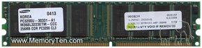 256MB 184p PC3200 CL3 8c 32x8 DDR DIMM T001-RFB K