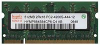 512MB 200p PC2-4200 CL4 8c 32x16 DDR2-533 SODIMM 
