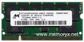 AKG BFK 512MB 200p PC3200 CL3 16c 32x8 DDR SODIMM