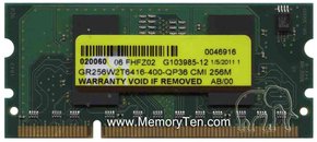 256MB 144p PC2-3200 CL3 2c 64x16 DDR2-400 32-bit 