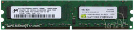 512MB 240p PC2-3200 CL3 16c 32x8 DDR2-400 DIMM T0