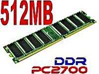 512MB PC2700 DDR