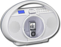 - Water-Resistant Boombox with Apple iPod Dock