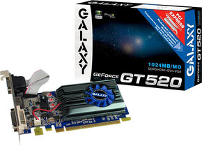 - GeForce GT 520 1GB DDR3 PCI Express 20 Graphics 