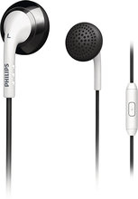 - Earbud Headphones with Microphone - Black/White