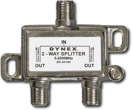 - 2-Way Coaxial Cable Splitter
