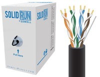SolidRun by Sewell Cat5e Bulk Cable 1000 ft. Blac