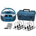 6 User Val-U-Pak USB, MP3, CD Listening Center wit