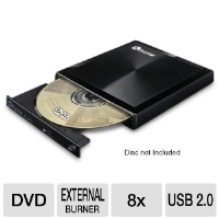 Plextor PXL611U External 8x Slim DVDRW Drive - DV
