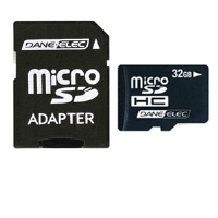 Dane-Elec DA-2IN1-32G-R Micro SDHC with SD Adapte