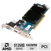 HIS H545H512P Radeon HD 5450 Video Card - 512MB D