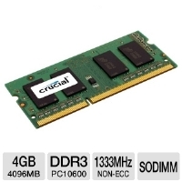 Crucial CT51264BC1339 4096MB PC10600 DDR3 SODIMM 