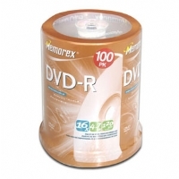 Memorex 05641 100 Pack 16X DVD-R Spindle - 4.7GB