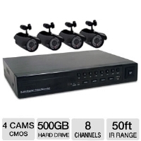 First Alert DC8405-420 Security Kit - 4 Cameras, 