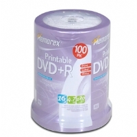 Memorex 100-Pack 16X Printable DVD+R