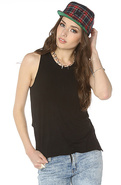 Women's The Basic Space Tank in Black, T-shirts