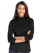 Top, Long-Sleeve Mock Turtleneck