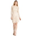 Dress, Long-Sleeve Crochet-Lace Open-Back Sheath