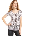 Top, Short-Sleeve Printed Tee