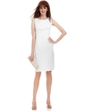 Dress, Sleeveless Scalloped Sheath